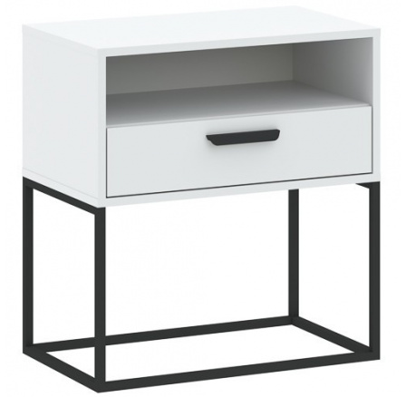 Éjjeliszekrény 1S 60 NR4, Fehér/Fekete