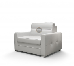 FOTEL ARTE 105 CM - Biała eko skóra