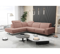 NAROŻNIK FIORE 265x220 CM - Odcienie różu , lewa