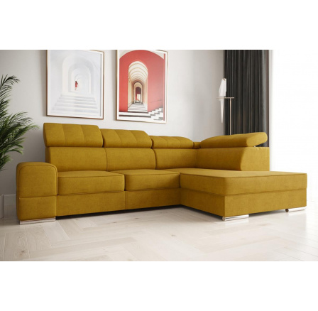 NAROŻNIK ROYAL I 260×185 - prawa , Odcienie żółtego NAROŻNIK ROYAL I 260×185 - prawa , Odcienie żółtego