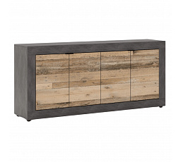 Komoda BLAGO 180 cm Surowy Dąb/Czarny