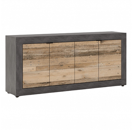 Komoda BLAGO 180 cm Surowy Dąb/Czarny