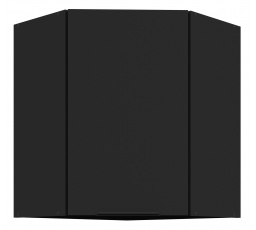 Horní skřínka SIENA - 60 x 60 GN-72 1F (45°), Černá mat/Černá mat