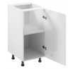 ASPEN D40 alsó konyhaszekrény - Jobb, Fehér/Fényes fehér