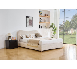 Kárpitozott ágy NAVIGO 160, Bézs