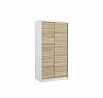 Tolóajtós szekrény RIVA 100 Fehér+Sonoma