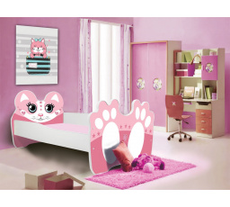 Ágy matraccal BEAR PINK 140x70 Rózsaszín