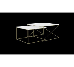 Konferenciasztal 2 az 1-ben Licco Arany+Fehér Fényes