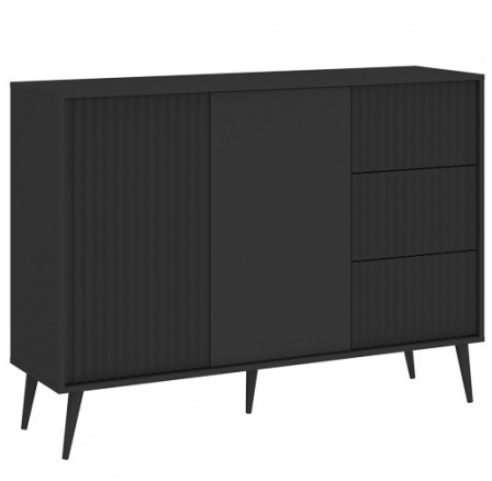 BARCELONA 2D3S komód, Fekete/Fekete