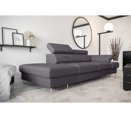 SOFA GALAXY II SZEZLONG 235 CM - Odcienie szarości , Szezlong po lewej - lewa strona