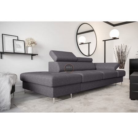 SOFA GALAXY II SZEZLONG 235 CM - Odcienie szarości , Szezlong po lewej - lewa strona