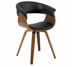 Krzesło OHIO z Ekoskóry Czarne Sklejka Gięta