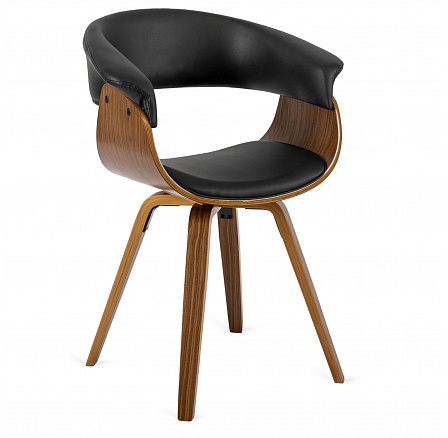 Krzesło OHIO z Ekoskóry Czarne Sklejka Gięta