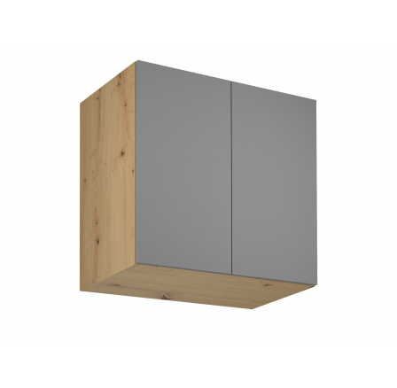 Konyhai felső szekrény Langen G80G, szürke/tölgy artisan