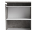 Čelo postele SIMPLICITY 136, Beton/Bílý lesk
