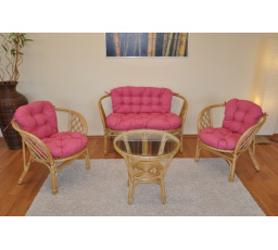 Polstry na soupravu Bahama velká komplet malinový melír