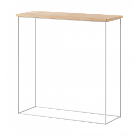 Milánó Konzol Fehér+Lancelot Tölgy