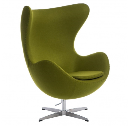 Tojásfotel kasmír világoszöld 40 Prémium