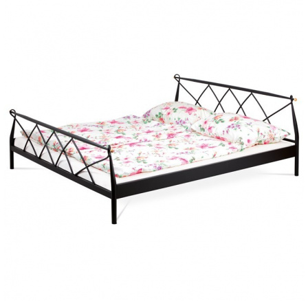 Dvoulůžková postel 184x205cm, kov, černá, BED-1907 BK Dvoulůžková postel 184x205cm, kov, černá, BED-1907 BK