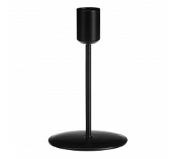 Fém gyertyatartó - kúpos gyertyához, magasság 14 cm, fekete