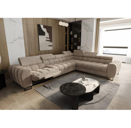 NAROŻNIK ROZKŁADANY ASPEN MAX RELAX 330x260 CM - Wybierz własny kolor - Galeria tkanin poniżej , prawa
