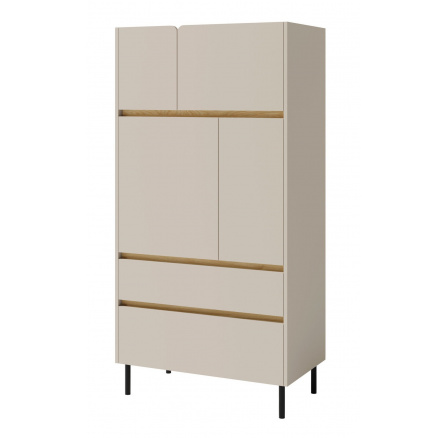 LUCA LC 5 szekrény, Bézs-homok/Olajozott tölgy