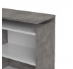 Čelo postele SIMPLICITY 136, Beton/Bílý lesk