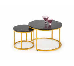 PAOLA pad 2 pad, fekete márvány / arany