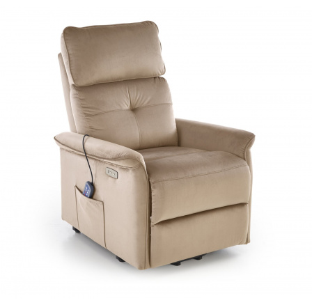 Elektromosan állítható és masszázs fotel SEMIR 2, Bézs Bluvel 40