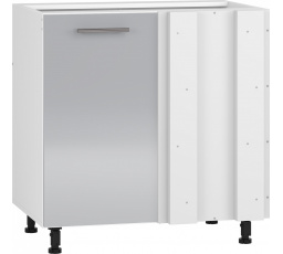 VENTO DN-100/82 alsó konyhaszekrény, világosszürke/fehér