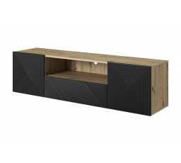 TV komoda Asha, dub artisan / černý mat