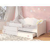 EMKA II Kétszemélyes ágy matracokkal Rózsaszín, Fehér 160x80 Fehér