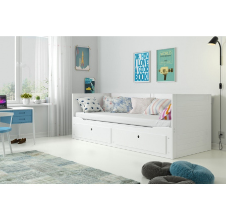 HERMES PODWÓJNE RAMA BIAŁY BEZ MATERACY 80 X 200 KPL