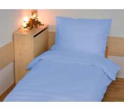 Povlečení francouzské bavlna UNI 200x200,70x90 světle modré