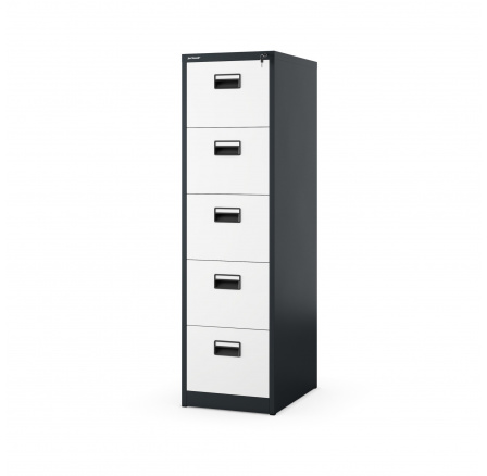 Fém iratszekrény SARA V5, 460 x 1630 x 620 mm, antracit-fehér