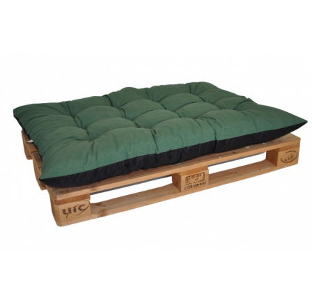Paletový sedák / zahradní matrace tmavě zelený melír