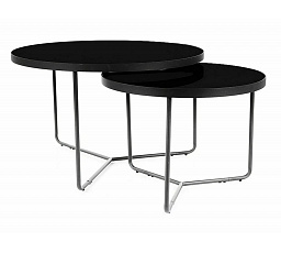 ITALIA konferencia asztal szett 2 asztallal, fekete