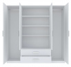 TAMINA 4D2S ruhásszekrény, Fehér