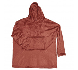 Plüss terrakotta pulóver / snuddie