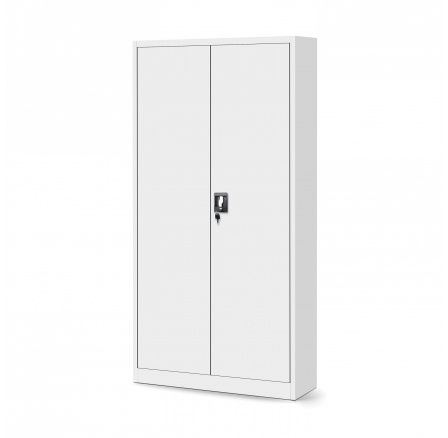 TOMASZ fém irodai iratszekrény, 900 x 1850 x 450 mm, fehér