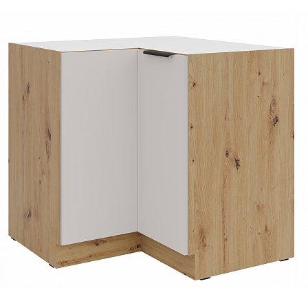 Dolní rohová skříňka SOLEA - 90x90 DN 2F BB, Dub Artisan/Kašmír