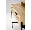 CARMEN konzol asztal természetes / fekete