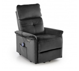 Elektromosan állítható és masszázs fotel SEMIR 2, Fekete Bluvel 19