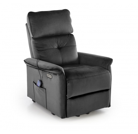 Elektromosan állítható és masszázs fotel SEMIR 2, Fekete Bluvel 19