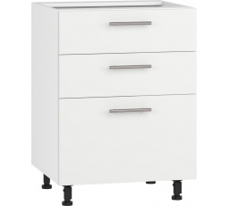 VENTO D3S-60/82 alsó konyhaszekrény, fehér matt