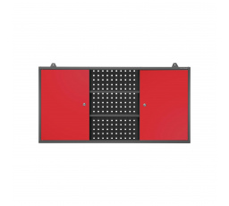 Fali garázsszekrény BEN, 1200 x 600 x 200 mm, antracit-vörös