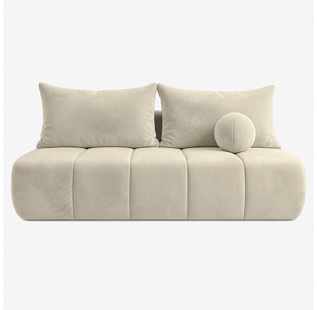 Sofa Rozkładana SARIA Kremowa Welurowa Sofa Rozkładana SARIA Kremowa Welurowa
