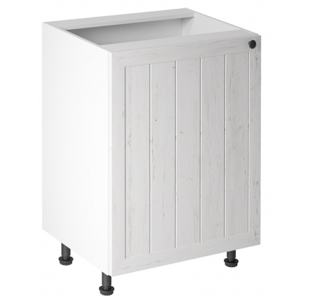 Konyhai alsó szekrény - PROWANSJA D601D - Bal, Fehér/Andersen fenyő