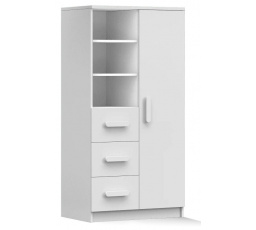 Polc 80 3S1D SMYK I - 05, Fehér Matt/Fehér