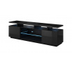 TV komód EVA, fényes fekete/fényes fekete